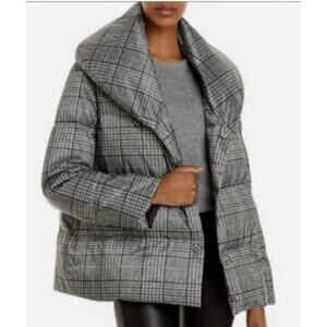 Jason Wu Houndstooth Double Breasted Puffer Coat